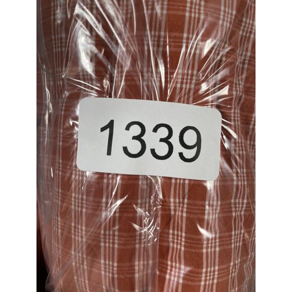 Eddie Bauer Button Down Shirt Men's XL Orange Check Long Sleeve Outdoor Fall - Picture 9 of 9